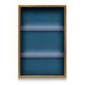 United Visual Products Outdoor Enclosed Combo Board, 48"x36", Satin Frame/Black & Blue Spruce UVCB4836OD-BLACK-BLSPRU